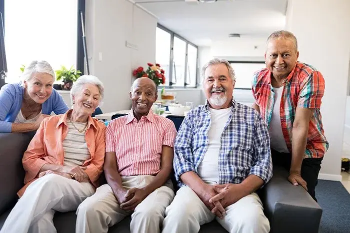 Group Of Elderly People